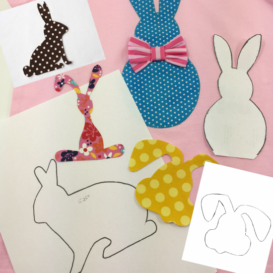 5 bunny applique templates