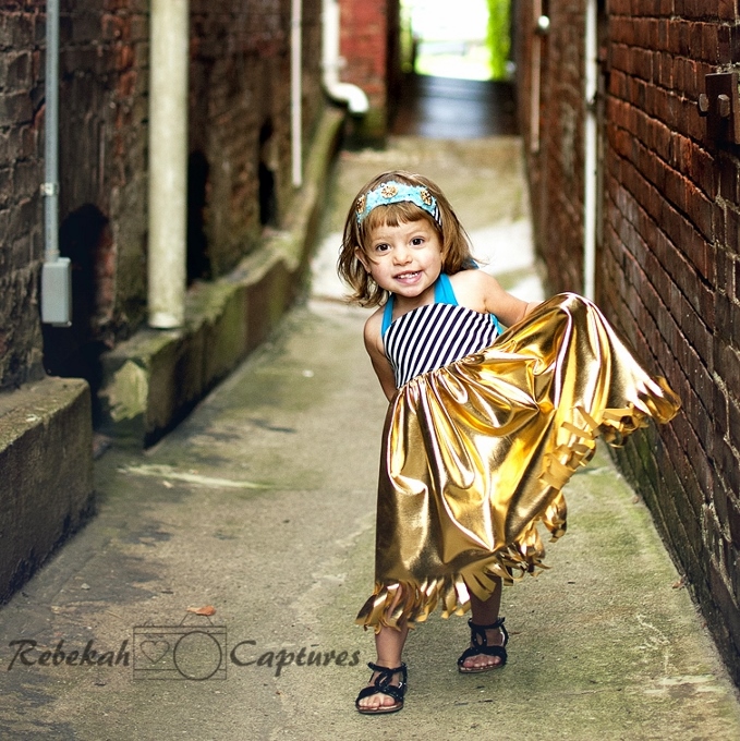 Gold Fringe Halter Dress DIY