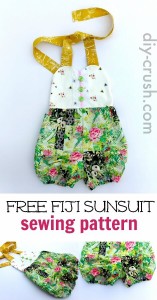 Sunsuit Pattern for babies up to size 6 girls. Sew this one for summer. Download it today before it's gone | DIY Crush