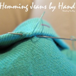 How To Hem Jeans By Hand