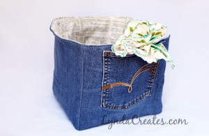 Recycled Denim Basket DIY