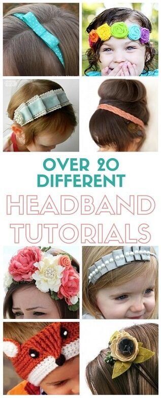 20 different headband tutorials to sew. Make one for every day and every oufit! 