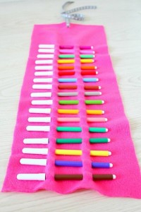 No sew pencil roll DIY