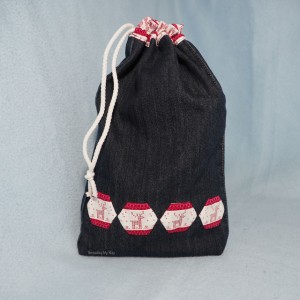 Denim Jeans Drawstring Bag DIY