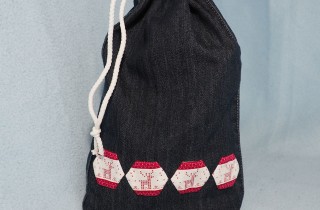 Denim Jeans Drawstring Bag DIY