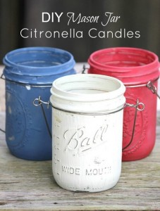 Mason Jar Citronella Candles