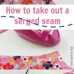 How To Take Out A Serged Seam