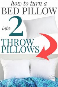 How to make two throw pillows from one bed pillow