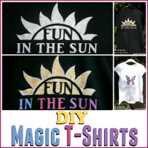 Magic T-shirt with sunsensitive paint