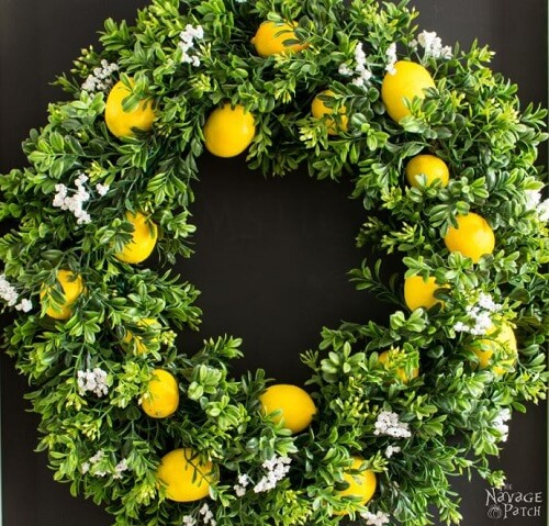 Summer lemon wreath DIY