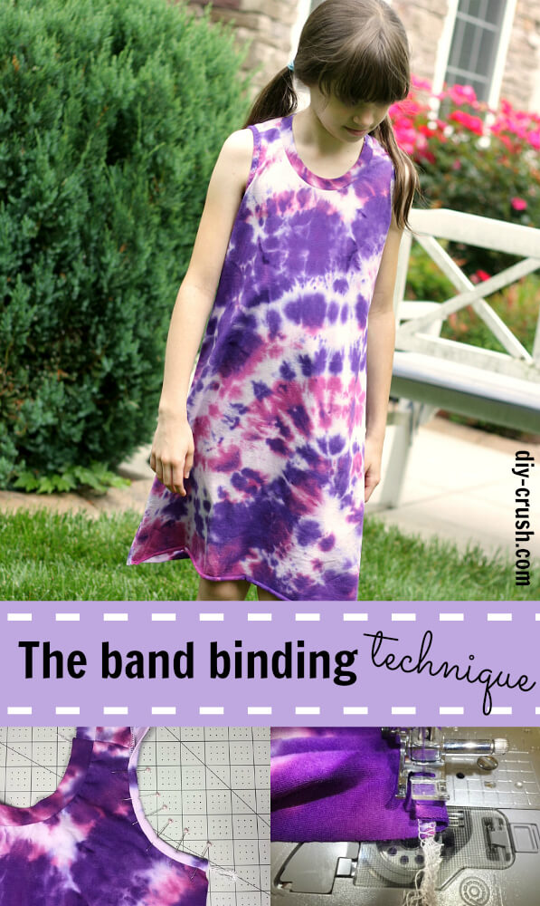 Girls Knit Tank Dress Sewing Pattern - The Band Binding Technique.