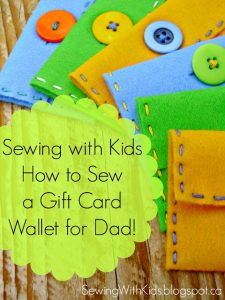Sewing Project for Kids, How to Sew a Gift Card Wallet for Dad! (1)