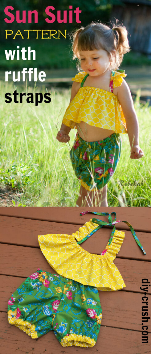 Sun Suit pattern with ruffle straps | DIY Crush