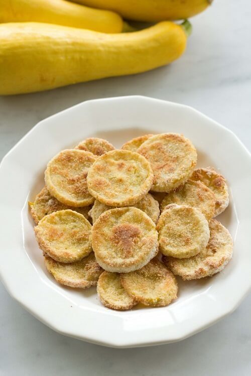 Zesty oven fried squash recipe