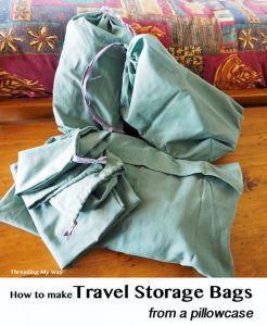 How to sew travel storage bags from pillowcases