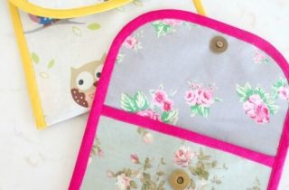 This easy reusable snack bag tutorial is for sewing a cute bag for your kids to take to kindergarten or school.