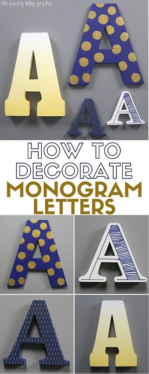 How to decorate monogram letters