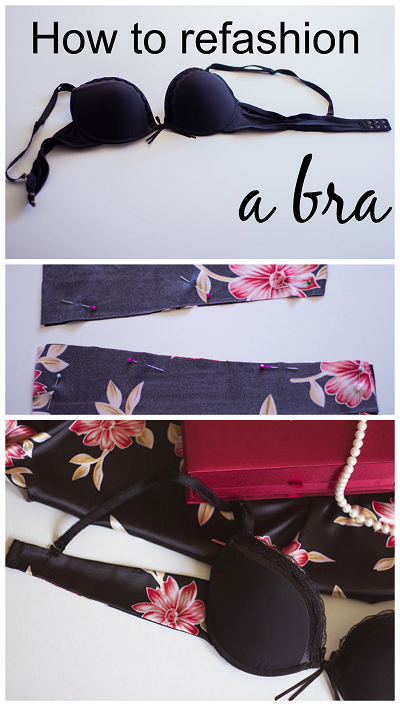 How to refashion or fix a bra band. A great tutorial to prevent you from throwing out your old bras | DIY Crush