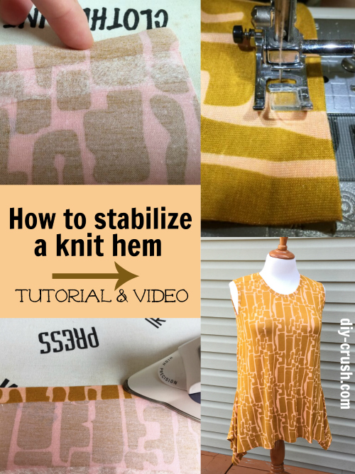 How to stabilize a knit hem with fusible tape | DIY Crush