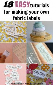 18 Easy tutorials for making your own fabric labels at home