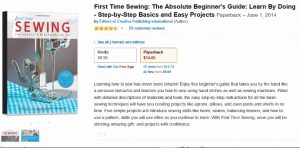 Best beginner sewing book. The first time sewing book for beginners.