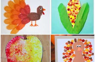 Fall fingerprint art projects for kids. Great for budding painters!