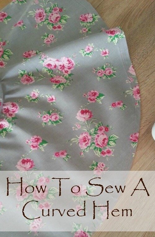 How to sew a curved hem. A great tutorial for hemming circle skirts and dresses.