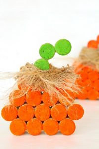 Wine Cork DIY For Fall And Halloween. Make an adorable pumpkin wine cork project with just a few supplies. Check out this fun wine cork project idea.