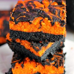 Halloween Cream Cheese Swirl Brownies