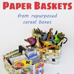 Upcycled Cereal Box – Woven Basket DIY