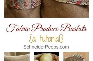 Burlap And Fabric Produce Basket. A great tutorial for your home