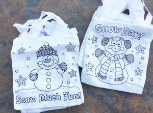 Cute Winter Coloring Bags From Oriental Trading