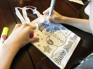 Cute Winter Coloring Bags From Oriental Trading