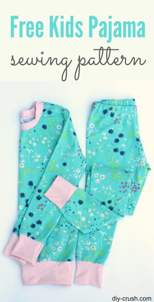 Free kids pajama sewing pattern. Perfect fit for older kids. Get the downloadable PJ pattern now!