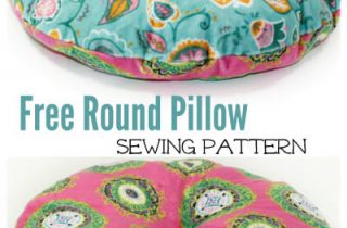 Free round pillow pattern to sew. Choose from 11 sizes