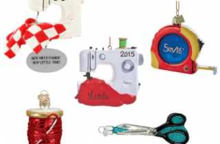 Sewing Machine Christmas Ornaments. Find beautiful sewing related ornaments for your tree.