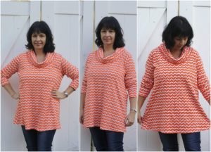 This organic knit fabric is perfect for shirts. Check out why in this post. Organic cotton knit fabric review.