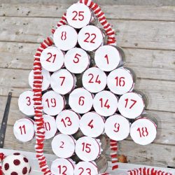 Upcycled Tin Can Advent Calendar