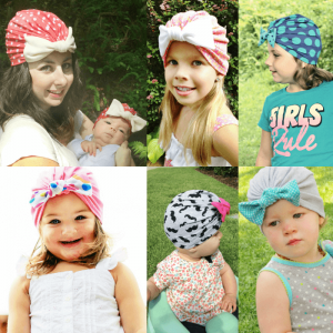 bow turban beanie hat sewing pattern