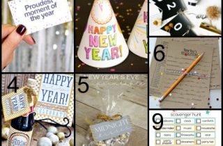 10 New Year's Eve Printables for kids and adults. Games printables and party hats, banners, lables and more.
