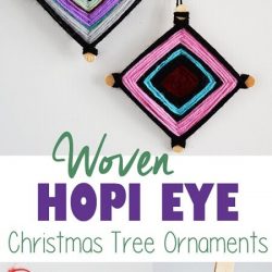 How To Make Woven Yarn Hopi Eye Christmas Ornaments