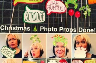 How to make Christmas photo booth props yourself. This tutorial shows you how you can create photo booth props without spending lots of money.