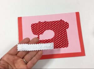 DIY Valentine's Day card with sewing machine (2)