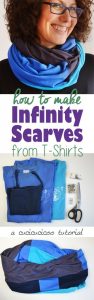 How to make an infinity scarf from old t-shirts.