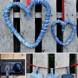 Upcycled Denim Hearts