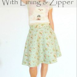 Half Circle Skirt With Lining And Zipper