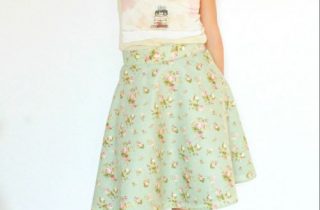 Free sewing tutorial - half circle skirt with lining and zipper