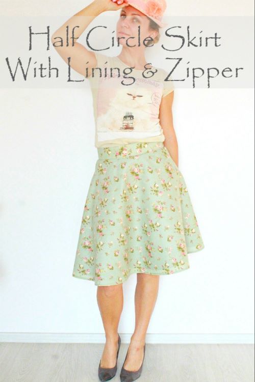Half circle skirt zip shop