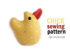 Chick sewing pattern for download DIY Crush