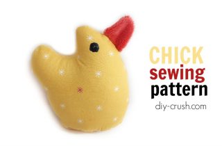 Chick sewing pattern for download DIY Crush